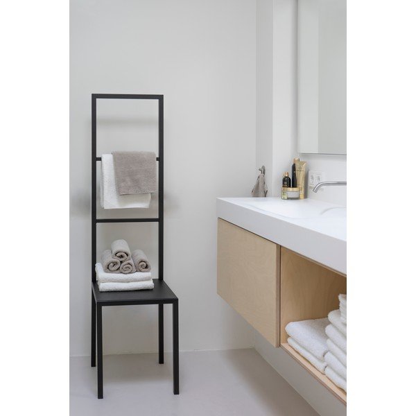 Črno jekleno stojalo za brisače Dressbuddy – Spinder Design-image-3