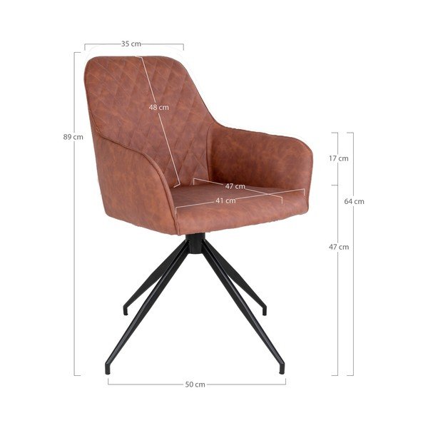 Svetlo rjav oblazinjen jedilni stol Harbo – House Nordic-image-4