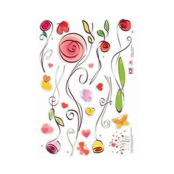 Komplet nalepk Ambiance Roses And Butterflies-image-4