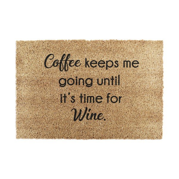 Predpražnik iz kokosovih vlaken 40x60 cm Coffee Keeps Me Going – Artsy Doormats