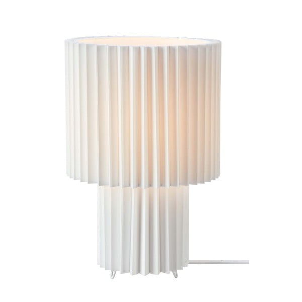 Bela namizna svetilka s tekstilnim senčilom (višina 32 cm) Catis – Markslöjd