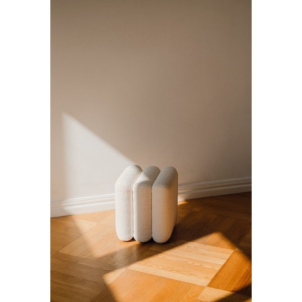 Bež tabure iz tkanine bouclé Radd – noo.ma-image-3