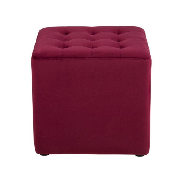 Temno rdeč žamet Actona Bryan pouf-image-2