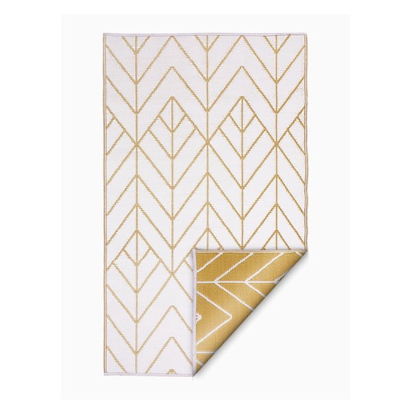 Bež-zlata dvostranska zunanja preproga iz reciklirane plastike Fab Hab Sydney, 150 x 240 cm-image-2