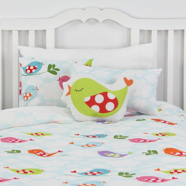 Obojestranska bombažna prevleka za vzglavnik Mr. Fox Little Birds 50 x 30 cm-image-4