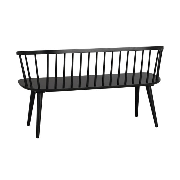 Črna lesena klop Rowico Carmen-image-1