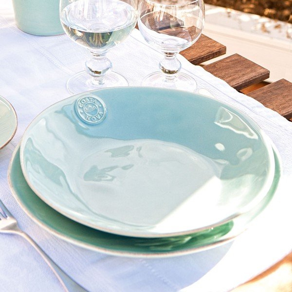 Costa Nova Nova Turkizni lončeni krožnik za juho, ⌀ 25 cm-image-1