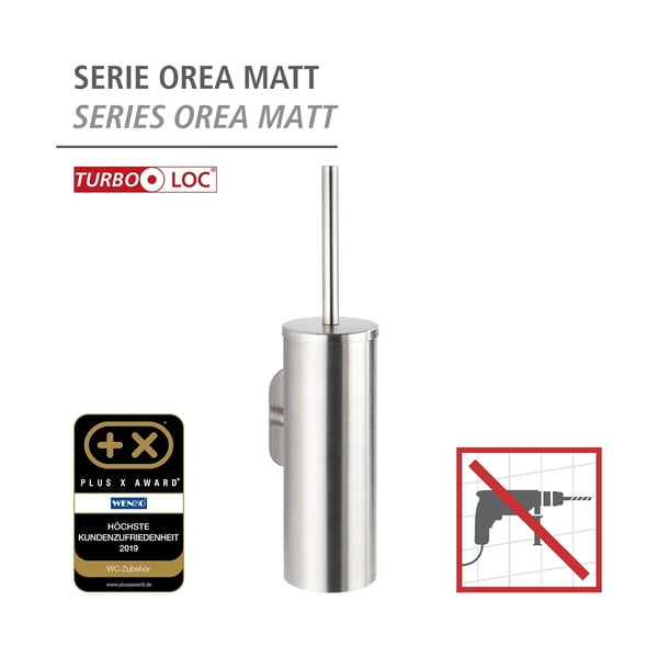 WC ščetka iz nerjavečega jekla v mat srebrni barvi z namestitvijo brez vrtanja Orea – Wenko-image-4