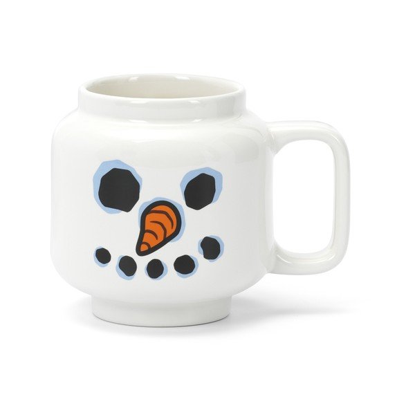 Bela keramična otroška skodelica za latte 255 ml Snowman – LEGO®