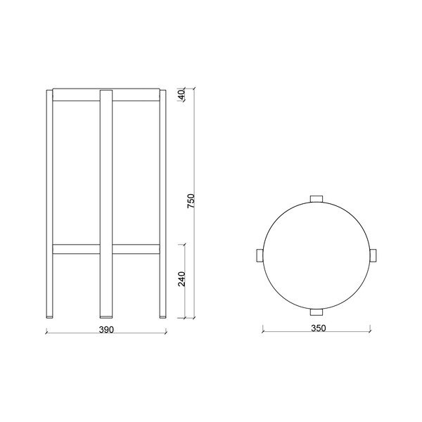 Svetlo siv jeklen barsko stol (višina sedeža 75 cm) Doon – noo.ma-image-4