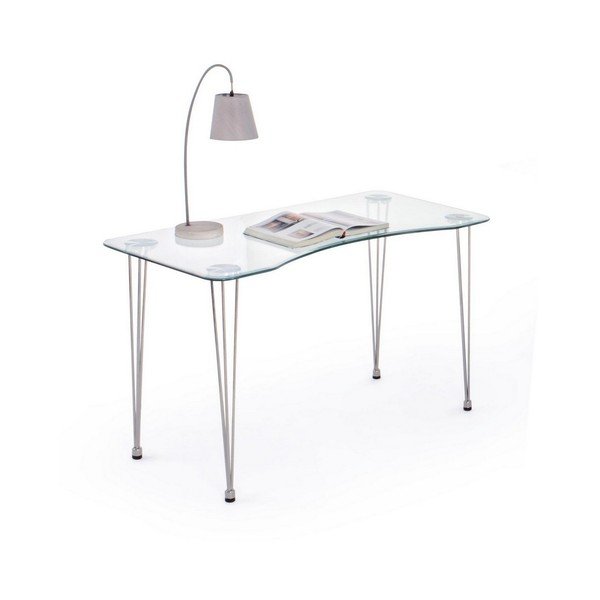 Pisalna miza s stekleno mizno ploščo 60x120 cm Rondo – Bizzotto-image-2
