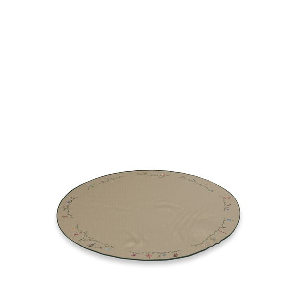 Bež bombažna okrogla preproga za pod jelko z božičnim motivom ø 130 cm Hammershøi Christmas – Kähler Design-image-2