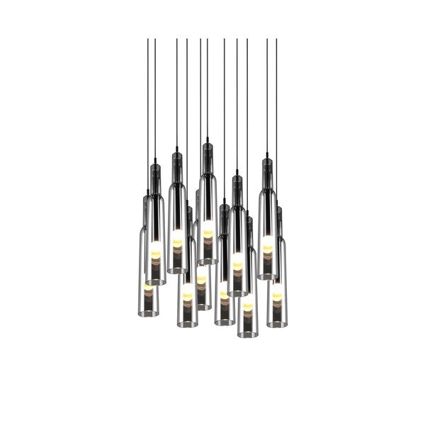 LED viseča svetilka v srebrni barvi s steklenim senčnikom ø 50 cm Lucent – Trio Select-image-2