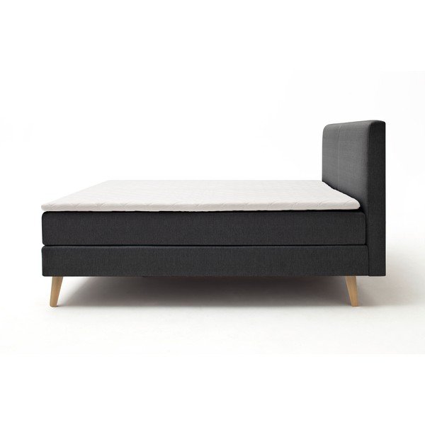 Antracitno siva boxspring postelja 160x200 cm Greta – Meise Möbel-image-3
