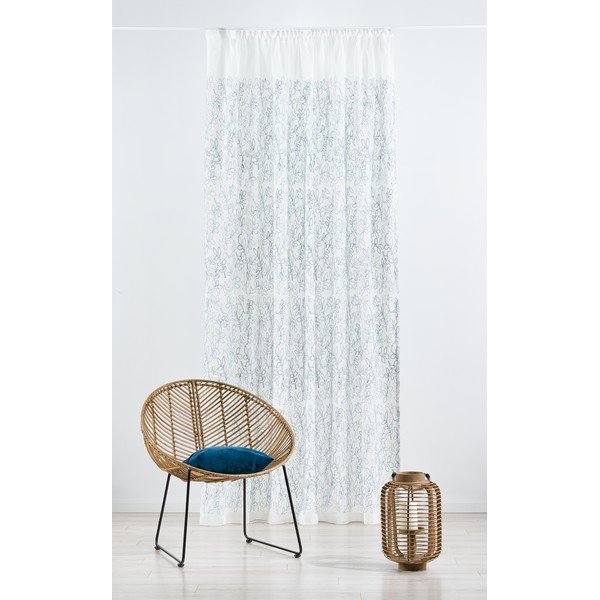 Bela/modra prosojna zavesa 300x260 cm Urma – Mendola Fabrics-image-1