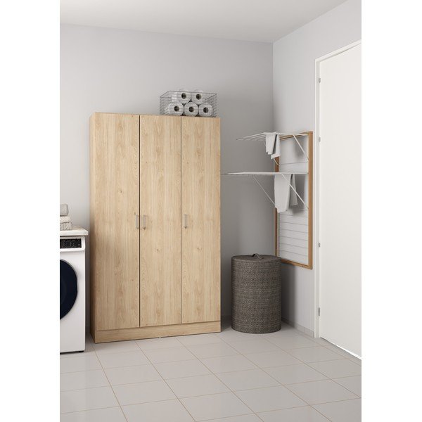 Garderobna omara v hrastovem dekorju v naravni barvi 104x181x36 cm Focus – Tvilum-image-1