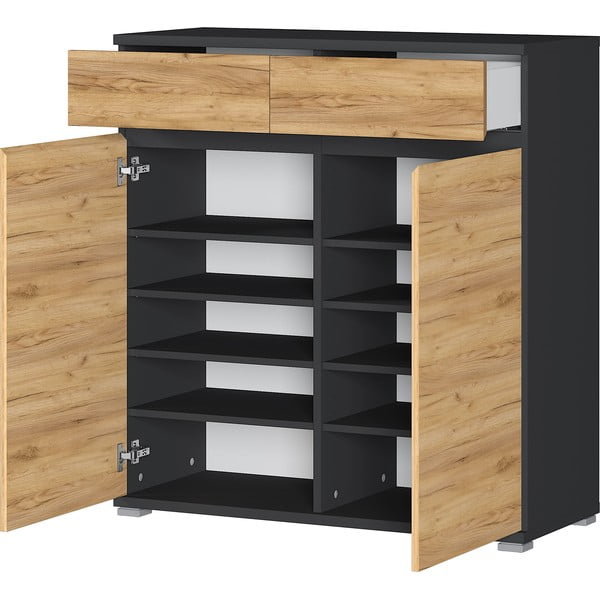 Omara za čevlje v hrastovem dekorju s predali Lissabon - Germania-image-2