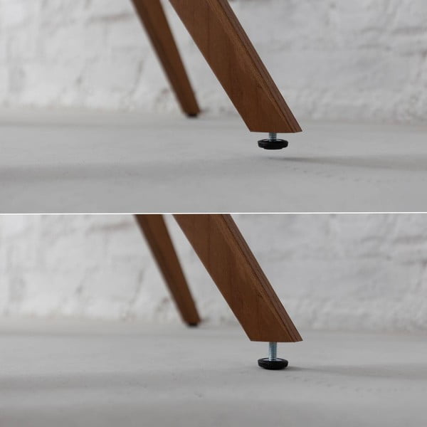 Okrogla jedilna miza z mizno ploščo v jesenovem dekorju ø 70 cm Jubi – Ragaba-image-4