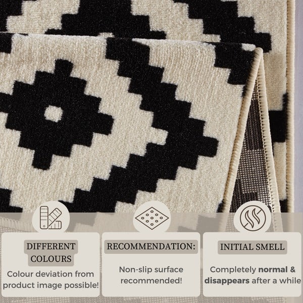 Črna preproga Hanse Home Hamla Diamond, 80 x 150 cm-image-4