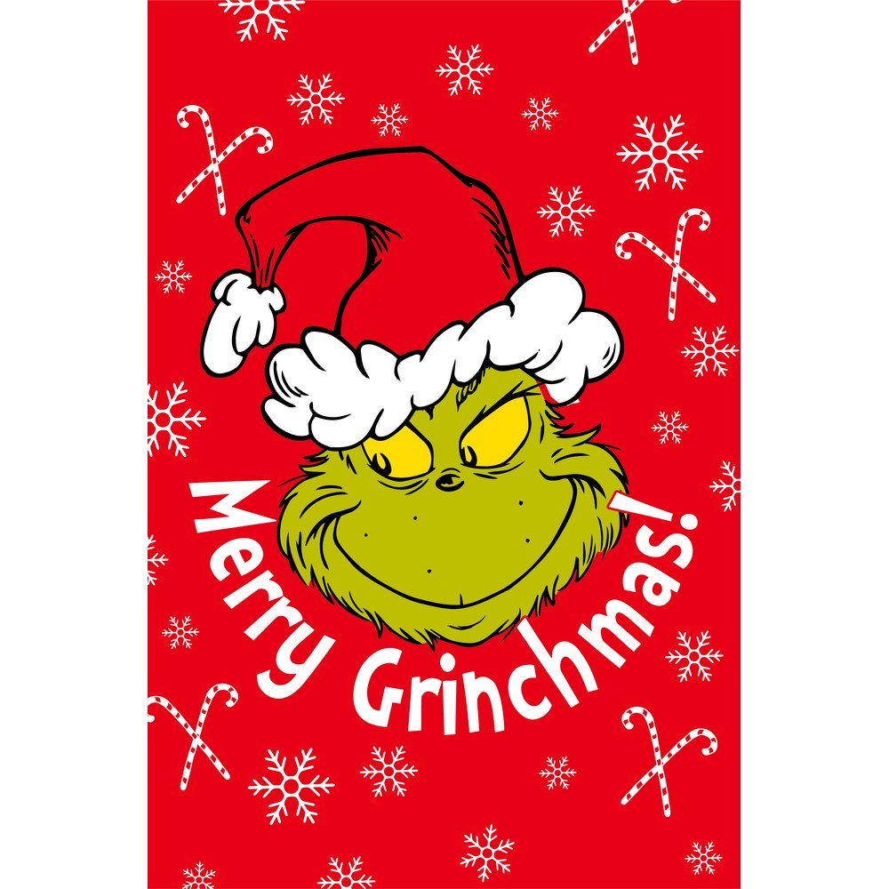 Rdeča otroška odeja iz mikroflanele 100x150 cm Grinch