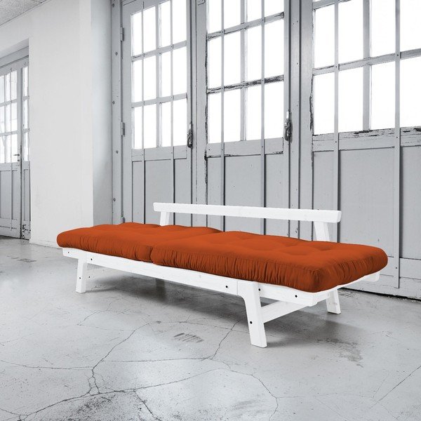Raztegljiv kavč Karup Step White/Orange-image-3