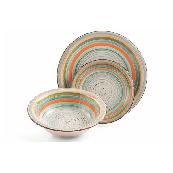 18-delni komplet barvnih lončenih posod Villa d'Este Mykonos Sombrerors-image-2