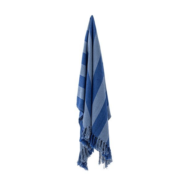Modra odeja iz recikliranega bombaža 130x160 cm Frello – Bloomingville-image-3