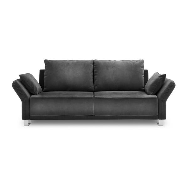 Temno siva trisedežna zofa z žametnim oblazinjenjem Windsor & Co Sofas Pyxis