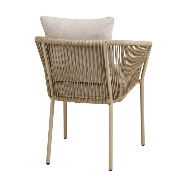 Bež kovinski in oblazinjen vrtni stol Salerno – House Nordic-image-4