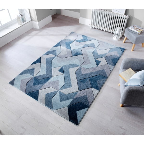 Modro-siva preproga Flair Rugs Aurora, 120 x 170 cm-image-1