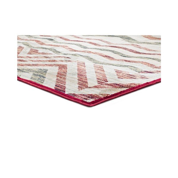 Bež-vinsko rdeča preproga iz viskoze Universal Belga Zig Zag, 70 x 220 cm-image-1