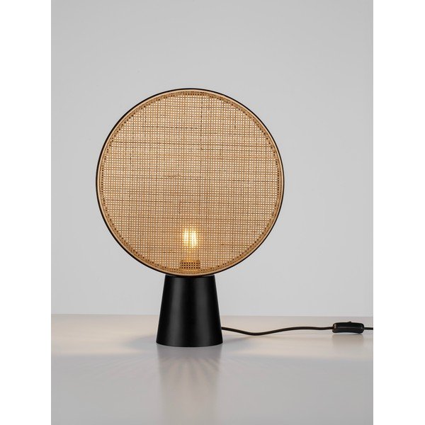 Mat črna/v naravni barvi kovinska namizna svetilka (višina 48,5 cm) Tierra – Nova Luce-image-4