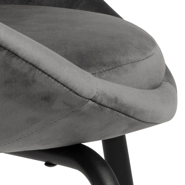 Jedilni stol iz temno sivega žameta Actona Julia-image-4