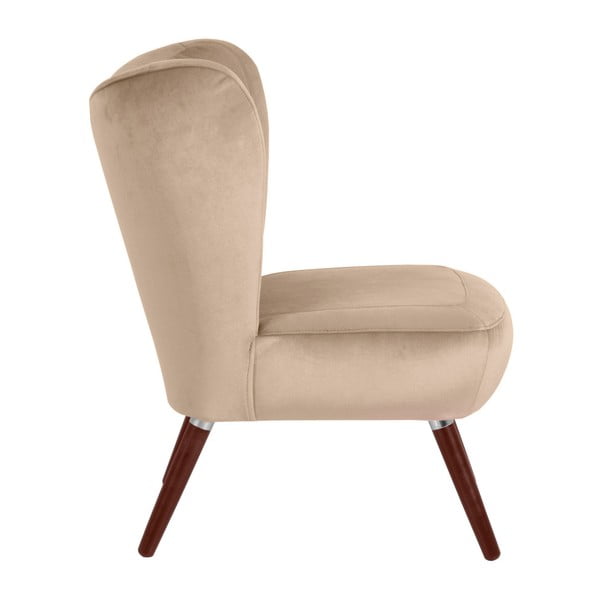 Bež fotelj Max Winzer Sari Velvet-image-3