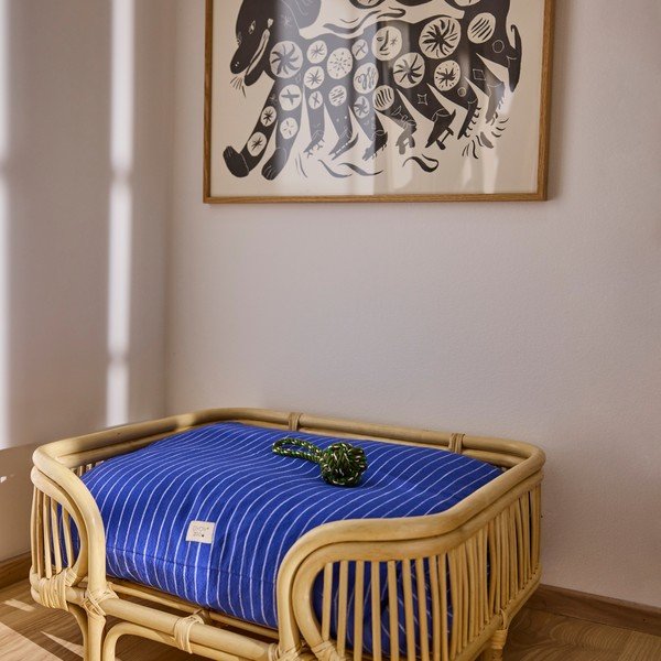 Modra bombažna podloga za pse 94x75 cm Kyoto – OYOY Living Design-image-1