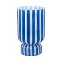 Modra steklena vaza (višina 26 cm) Rayado Retro – PT LIVING