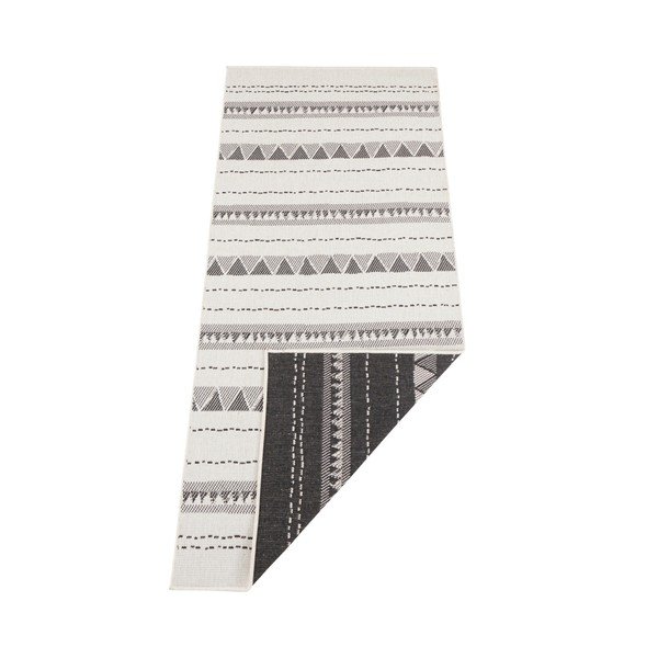 Črno-krem zunanja preproga NORTHRUGS Bahamas, 80 x 350 cm-image-2