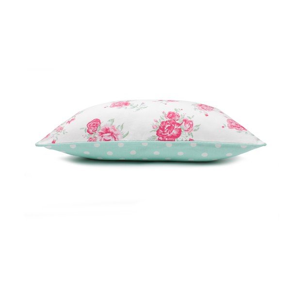 Mentolovo zelena prevleka za vzglavnik WeLoveBeds Roses, 40 x 60 cm-image-3