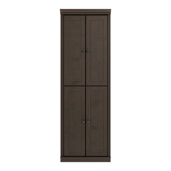 Temno rjava omara iz masivnega bora 74x223x37 cm Anita – Støraa