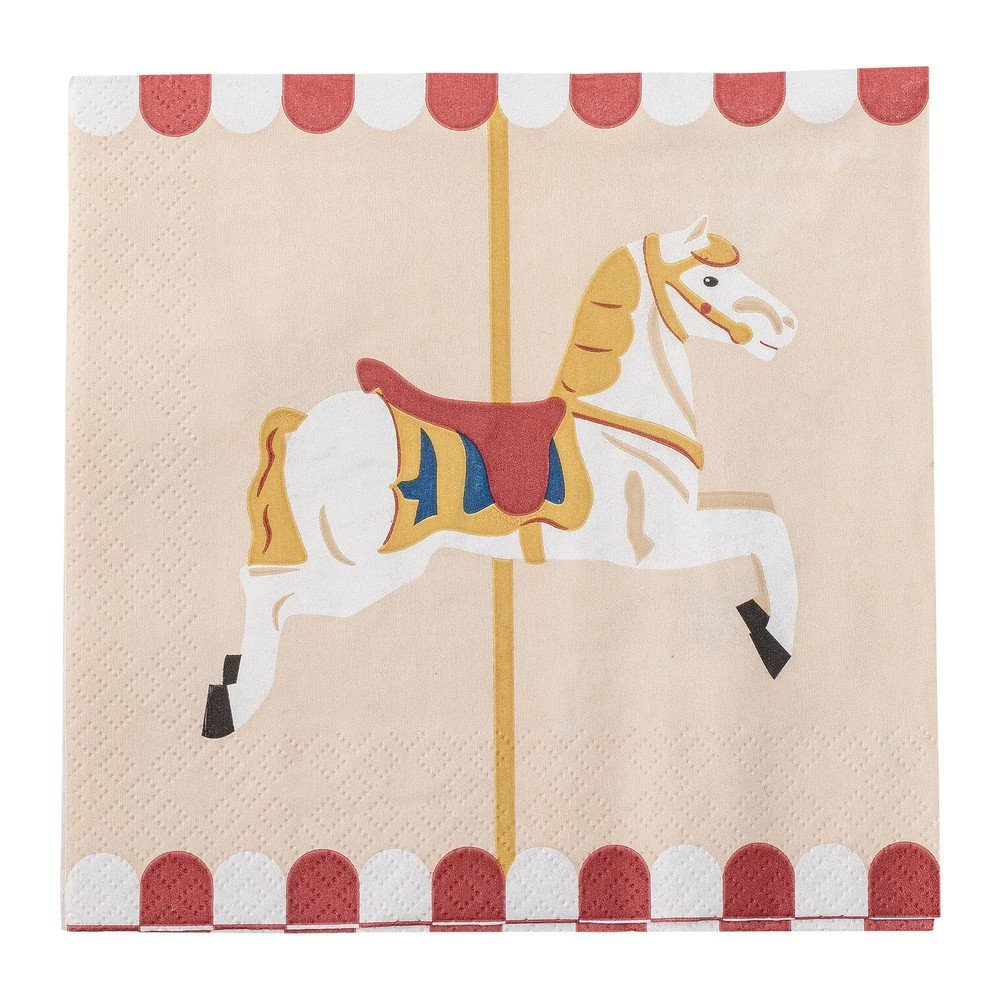 Papirnati prtički v kompletu 20 ks 33x33 cm Merry-go-round