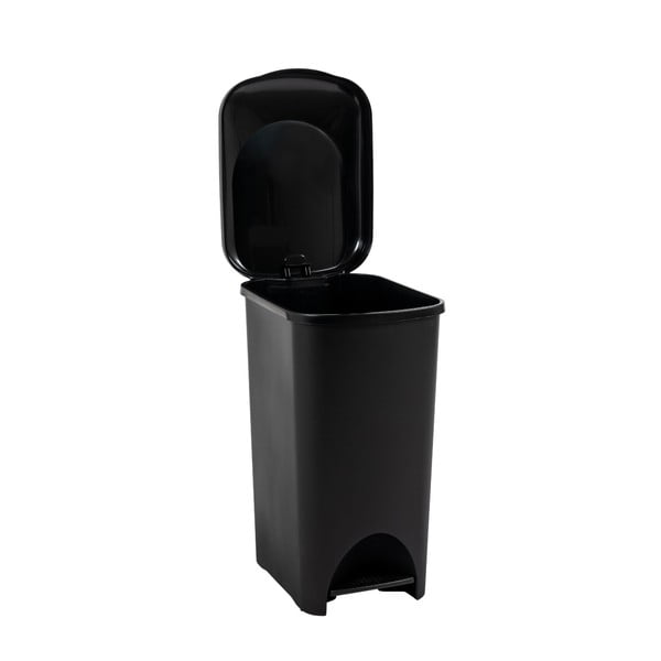 Črn plastični koš s pedalom 40 l - Addis-image-3