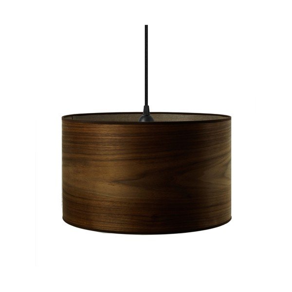 Stropna svetilka iz naravnega orehovega furnirja Sotto Luce TSURI, Ø 40 cm-image-1