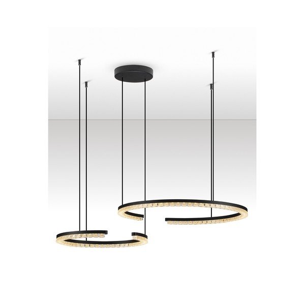 Mat črna aluminijasta LED zatemnitvena viseča svetilka Greamy – Nova Luce-image-4