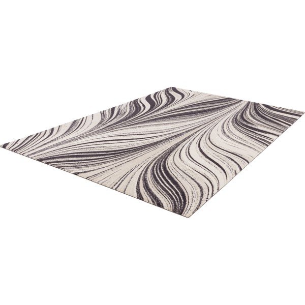 Siva/kremno bela volnena preproga 133x180 cm Zebre – Agnella-image-4