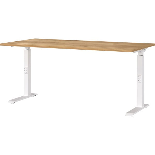 Pisalna miza z nastavljivo višino z mizno ploščo v hrastovem dekorju 80x160 cm Downey – Germania
