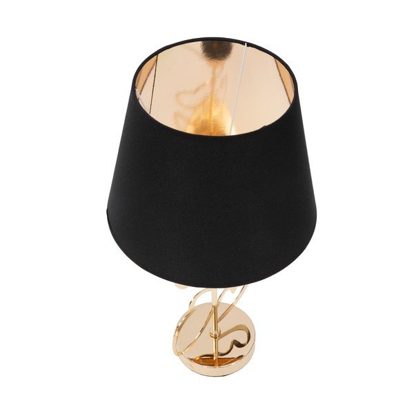 Namizna svetilka v črno-zlati barvi Mauro Ferretti Glam Heart, višina 61 cm-image-2