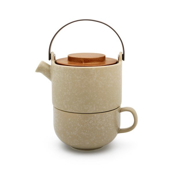 Bež lončen čajni servis Umea – Bredemeijer