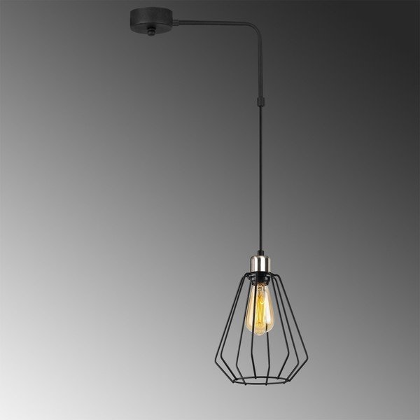Črna kovinska viseča svetilka Opviq lights Zach-image-1