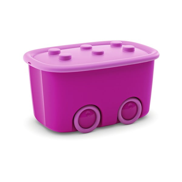 Rožnata plastična otroška škatla za shranjevanje 58x39x32 cm Funny Box – KIS