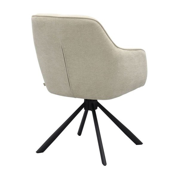 Kremno bel oblazinjen jedilni stol z nasloni za roke Avola – Unique Furniture-image-4